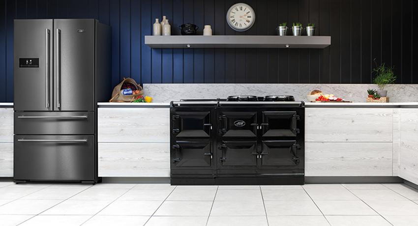 AGA Réfrigérateur-Congélateur DXD - Acier inoxydable noir